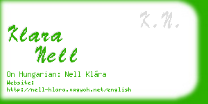 klara nell business card